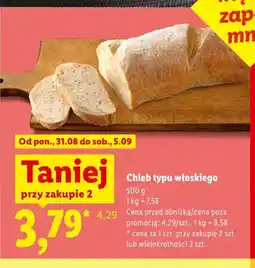 Lidl Chleb typu włoskiego oferta