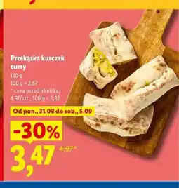 Lidl Przekąska kurczak curry oferta