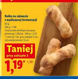 Lidl Bułka na zakwasie z wydłużonej fermentacji oferta