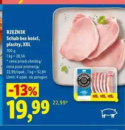 Lidl Schab bez kości plastry XXL Rzeźnik oferta
