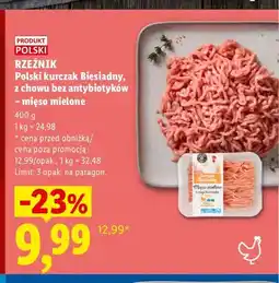Lidl Polski kurczak Biesiadny z chowu bez antybiotyków mięso mielone Rzeźnik oferta