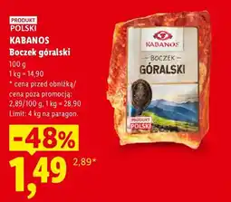 Lidl Boczek góralski Kabanos oferta