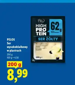 Lidl Ser wysokobiałkowy w plastrach Pilos oferta