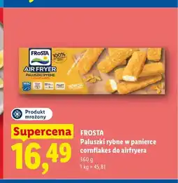 Lidl Paluszki rybne w panierce cornflakes do airfryera Frosta oferta