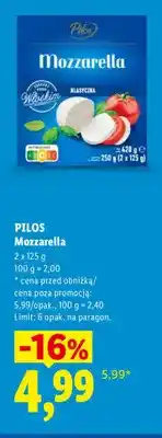 Lidl Mozzarella Pilos 2-pak oferta