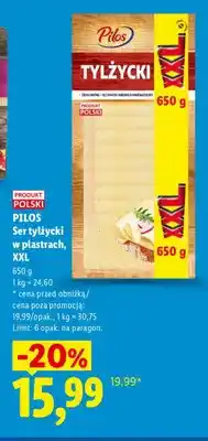 Lidl Ser tylżycki w plastrach XXL Pilos oferta
