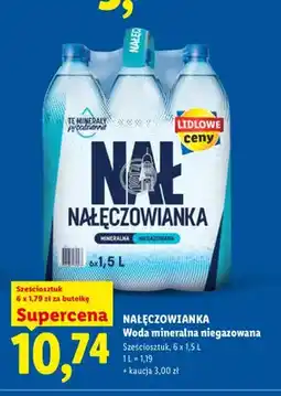 Lidl Woda mineralna niegazowana Nałęczowianka 6-pak oferta