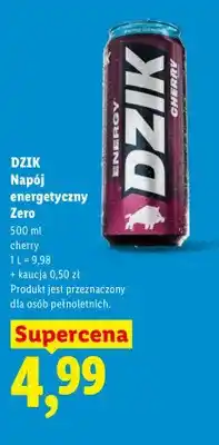 Lidl Napój energetyczny Zero cherry Dzik oferta