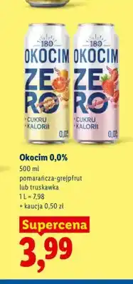Lidl Piwo bezalkoholowe Okocim pomarańcza-grejpfrut oferta
