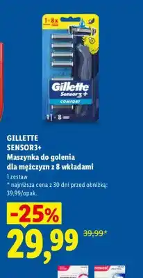 Lidl Maszynka do golenia dla mężczyzn z 8 wkładami Gillette Sensor3+ oferta