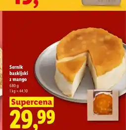 Lidl Sernik baskijski z mango oferta