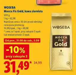 Lidl Kawa ziarnista Mocca Fix Gold Woseba oferta