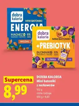 Lidl Mini batoniki z nerkowców Energia migdał Dobra Kaloria oferta