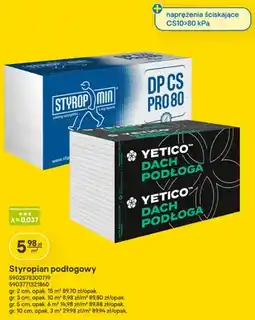 Castorama Styropian podłogowy 10 cm oferta