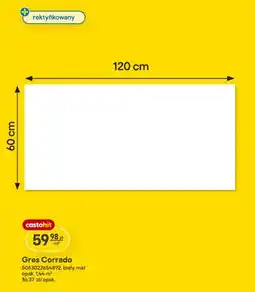 Castorama Gres Corrado rektyfikowany biały mat 60x120 cm oferta