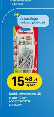 Castorama Kołki uniwersalne Ux z wkr 6x35 mm Fischer oferta
