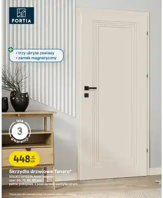 Skrzydło drzwiowe z podcięciem wentylacyjnym Fortia Tanaro