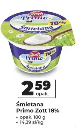 Odido Śmietana Primo Zott 18% oferta