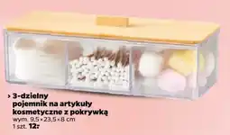 Netto 3-dzielny pojemnik na artykuły kosmetyczne z pokrywką oferta