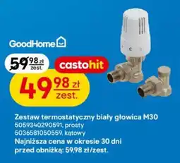 Castorama Zestaw termostatyczny biały głowica M30 oferta
