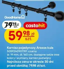 Castorama Karnisz pojedynczy Araxos kula oferta