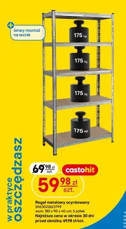 Castorama Regał metalowy ocynkowany oferta