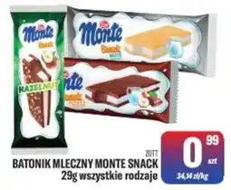 TomiMarkt BATONIK MLECZNY MONTE SNACK oferta