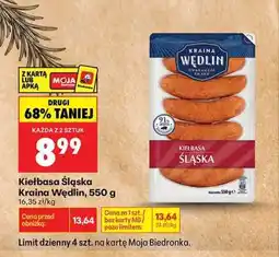 Biedronka Kiełbasa Śląska Kraina Wędlin 550 g oferta