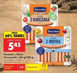 Biedronka Parówki z fileta Tarczyński oferta