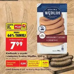 Biedronka Kiełbaski z szynki i cielęciny Kraina Wędlin , 300 g oferta