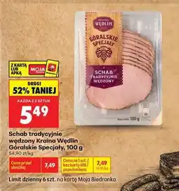 Biedronka Schab tradycyjnie wędzony Kraina Wędlin Góralskie Specjały, 100 g oferta