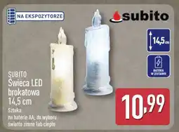 ALDI SUBITO Świeca LED brokatowa 14,5 cm oferta