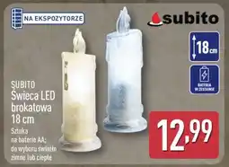 ALDI SUBITO Świeca LED brokatowa 18 cm oferta