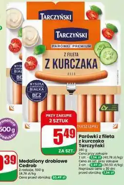 Dino Parówki z fileta z kurczaka Tarczyński oferta