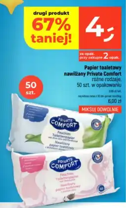 Dealz Papier toaletowy nawilżany Private Comfort oferta
