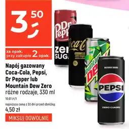 Dealz Napój gazowany Coca-Cola, Pepsi, Dr Pepper lub Mountain Dew Zero oferta