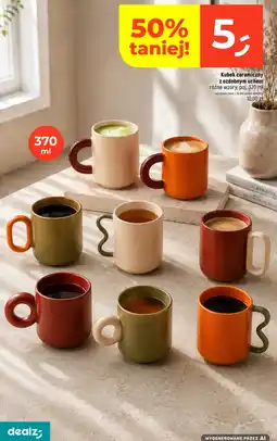 Dealz Kubek ceramiczny z ozdobnym uchem oferta
