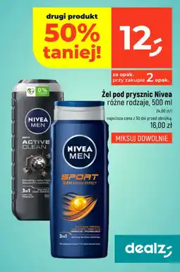Dealz Żel pod prysznic Nivea Men oferta
