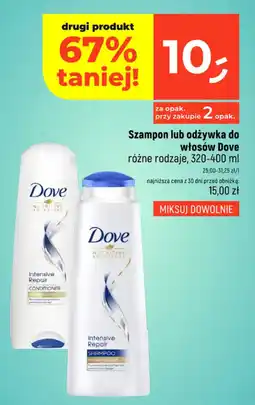 Dealz Szampon lub odżywka do włosów Dove oferta