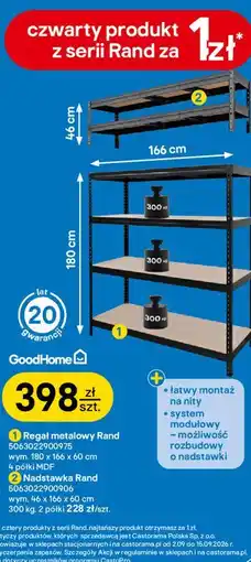 Castorama GoodHome Regał metalowy Rand oferta