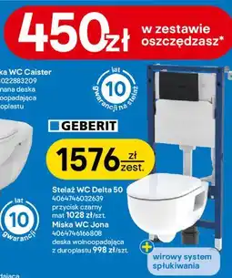 Castorama GEBERIT Zestaw: Stelaż WC Delta 50 + Miska WC Jona oferta