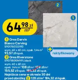 Castorama Gres Darvin Bianco Carving 60 x 60 cm oferta