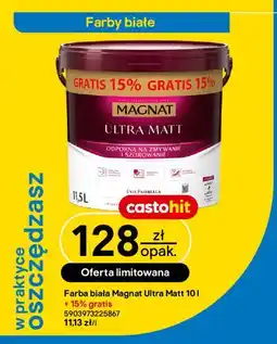 Castorama Farba biała Magnat Ultra Matt 10 l + 15% gratis oferta