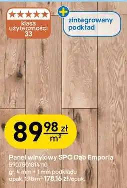 Castorama Panel winylowy SPC Dąb Emporia oferta