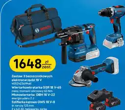 Castorama Zestaw 3 bezszczotkowych elektronarzędzi 18 V Bosch 4053423619461 oferta
