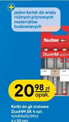 Castorama Kołki do gk stalowe DuoHM SK 4 szt. 6 x 55 mm fischer oferta