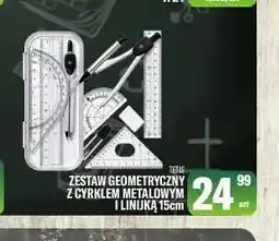 TomiMarkt Zestaw geometryczny z cyrklem metalowym i linijką 15 cm Tetis oferta