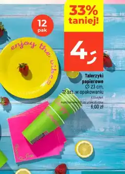 Dealz Talerzyki papierowe 12-pak 23 cm oferta