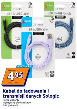 Action Kabel do ładowania i transmisji danych USB-C do USB-C Sologic oferta