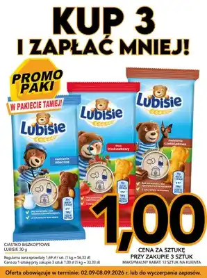 Ciastko biszkoptowe Lubisie z nadzieniem mlecznym